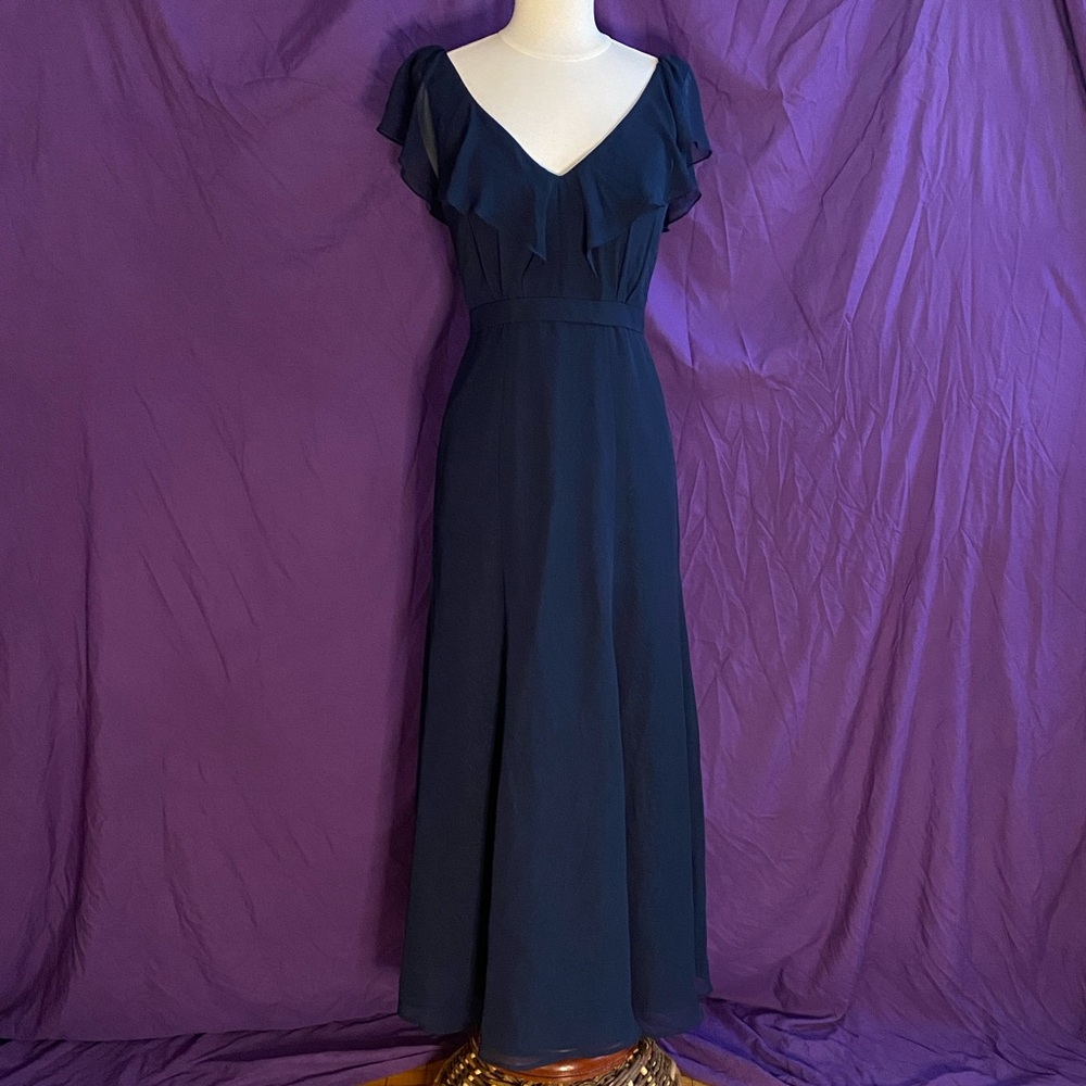 Jenny Yoo Collection Navy Blue Cecilia Bridesmaid/Prom Gown. Size 2.